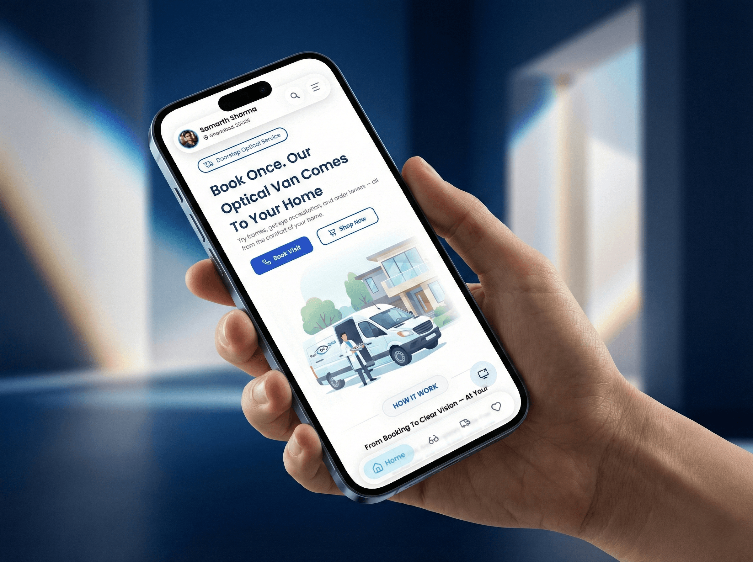 Shape Eye Optical — Mobile Optical Service UI Design